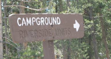 Flagg Ranch Campground sign