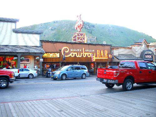 Million Dollar Cowboy Bar on the Square in downtown Jackson, Wyoming