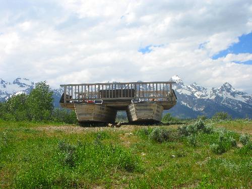 Menor's Ferry at Menor's Ferry Store along the Snake River at Moose Junction in Grand Teton National Park