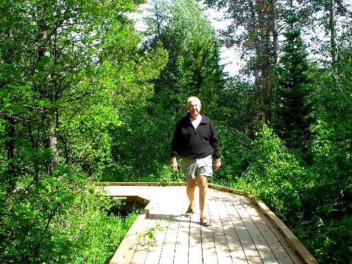 Mike on the walking trail at Rockefeller Preserve in Grand Teton National Park