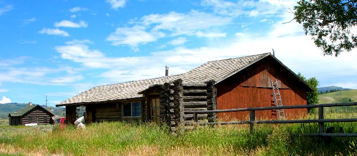 Old homestead located on Mormon Row in Antelope Flats Grand Teton National Park