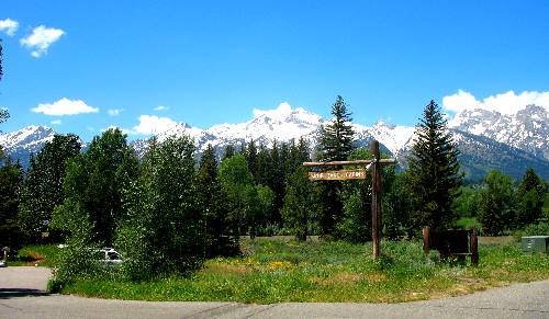 View from Dornans Spur Ranch Cabins in Grand Teton National Park