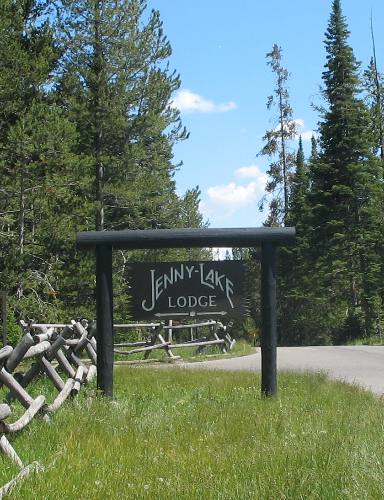 Jenny Lake Lodge Sign in Grand Teton National Park