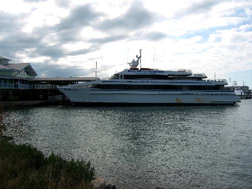 Big Cat Express at the terminal in Key West Bight Marina