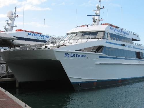 Big Cat Express at the terminal in Key West Bight Marina