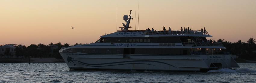 Key West Express heading back to Ft Myers after a day in Key West