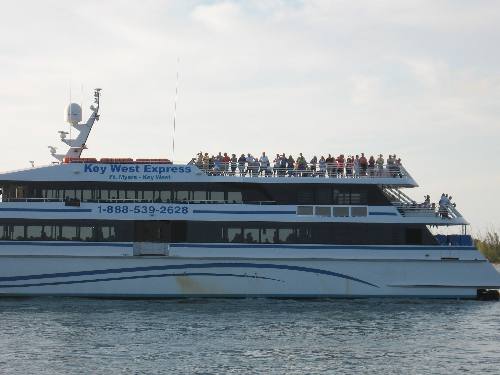 The Key West Express passing by Sunset Pier on their return trip to Ft Myers