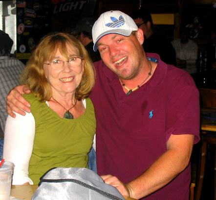 Joyce and Brian one of our friends at the world famous Steel Horse Saloon in Key West, Florida