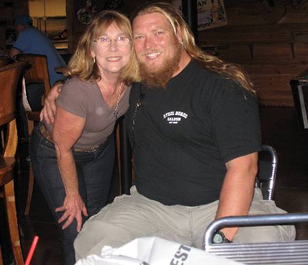 Chuck aka "Big Daddy" Meier with Joyce in the world famous Steel Horse Saloon in