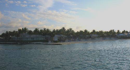 Sunset Key as seen from the Gulf of Mexico on the Party Cat