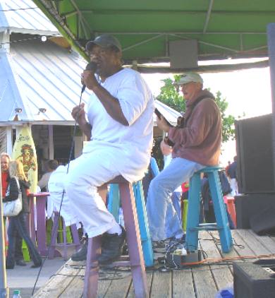 Robert Albury and Fritz Sigler performing at Sunset Pier