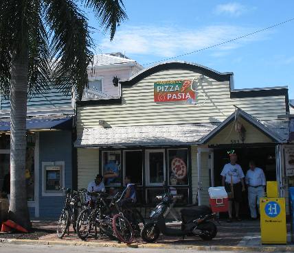 Entrance to Paradise Pizza in Key West
