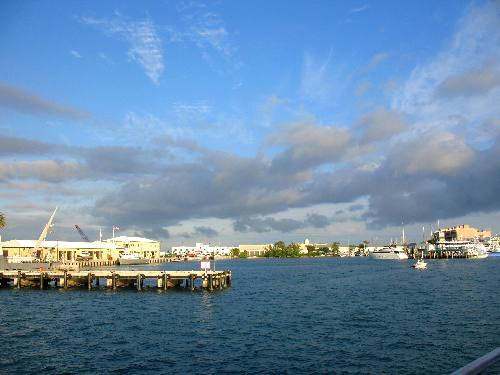 Coast Guard Station Key West as seen from the Party Cat on a sunset cruise