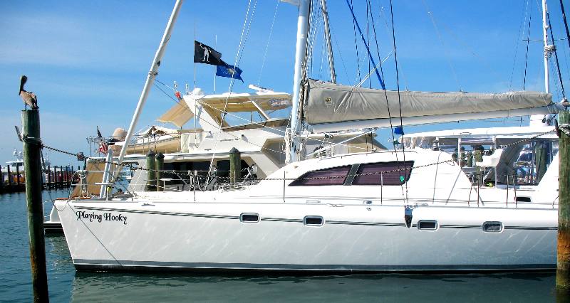 Playing Hooky, a private yacht docked in Key West Bight Marina