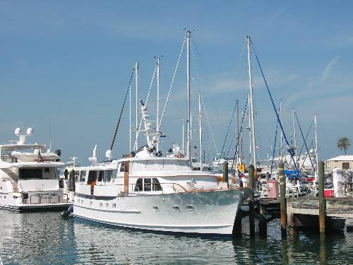 Private yachts spending the winter in Key West Bight Marina