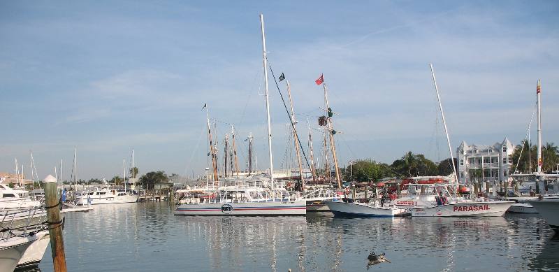 The old historic seaport of Key West full of boats of every description