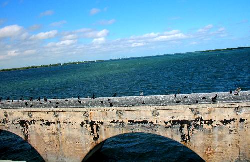 Remnant of Flagler's old RR Bridge that parallels the new 7-mile bridge on US-1