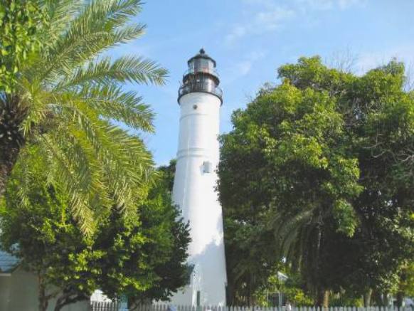 Key West Lighthouse located near the corner of Whitehead and Truman Street