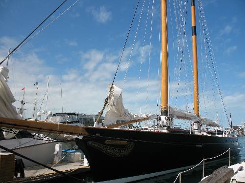 Sailing Schooner America II in Key West Bight Marina