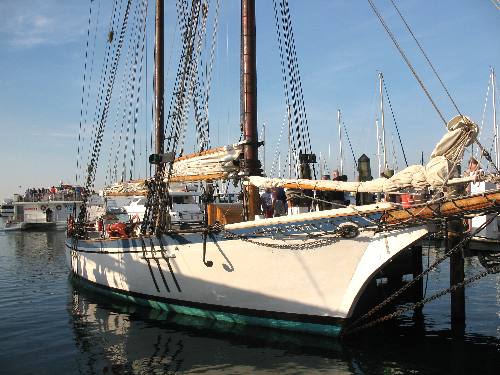 Sailing schooner Appledore in Key West Bight Marina