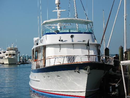 Private yachts tied up in Key West Bight Marina
