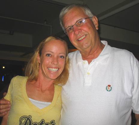 Jennifer aka "Little Bit" with Mike at Pete's Piano Bar in Key West
