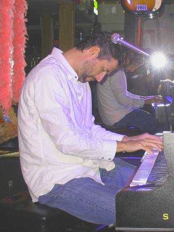 Danny McElroy on the dueling piano at Pete's Piano Bar in Key West