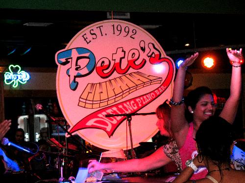 Having a good time at Pete's Piano Bar in Key West