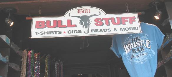 The Bull and Whistle Bar have some "stuff" for sale like T shirts