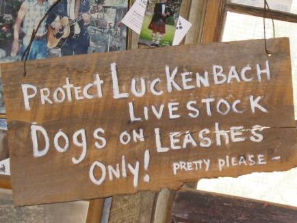 Sign in world famous Luckenbach, Texas