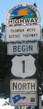Beginning of US-1 in Key West, Florida