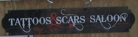 Tattoos & Scars Saloon on Green Street in Key West