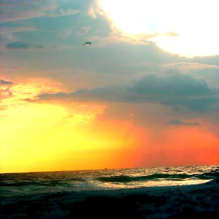 Rain squall as seen from Cape San Blas
