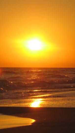 Winter sunset picture from Henderson Beach State Park