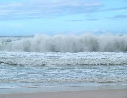 Angry surf on beach at St Andrews State Park