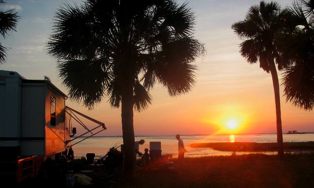 Camping at Presnell's fish camp