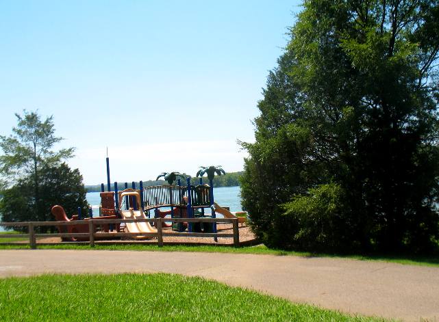 Children's play area at Seven Points COE Park & Campground