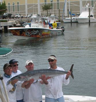 Getting picture taken with big wahoo