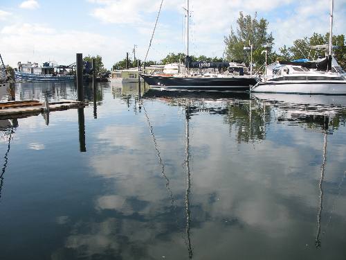 View from our al fresco dining table at Hogfish Grill on Stock Island