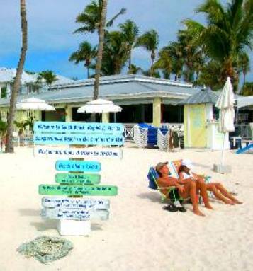 Southernmost Cafe and Beach located on the extreme south end of Duval Street 