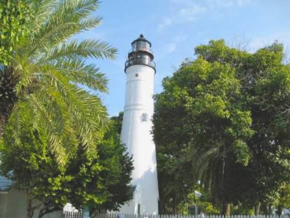 Key West Lighthouse on the corner of Truman Avenue and Whitehead Street 