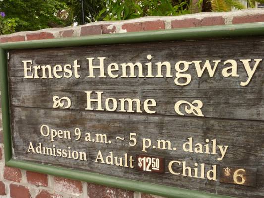 Ernest Hemingway Home on Whitehead Street in Key West, Florida
